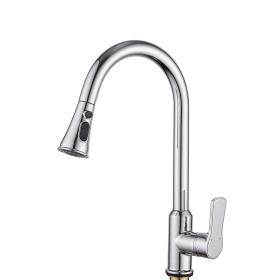 Miscelatore Cromato girevole doccia estraibile per lavello Cucina T006-6