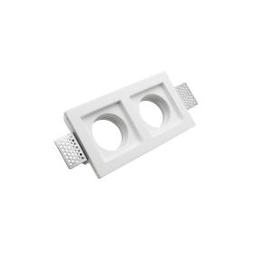 Portafaretto in gesso a scomparsa rettangolare attacco GU10 incluso Fi-GESSO-16
