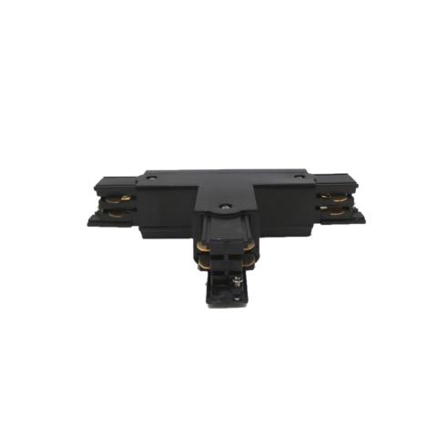 Connettore a T Binario Trifase LED Nero A21-TRI-NERO-T