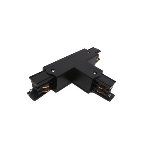 Connettore a T Binario Trifase LED Nero A21-TRI-NERO-T