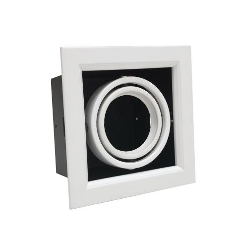 Faretto incasso quadrato GU10 MR16 GU5.3 Orientabile led Portalampada Ghiera