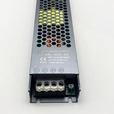 Kit Trasformatore LED 400W 48v e Connettore cavi scoperti per Binario Magnetico
