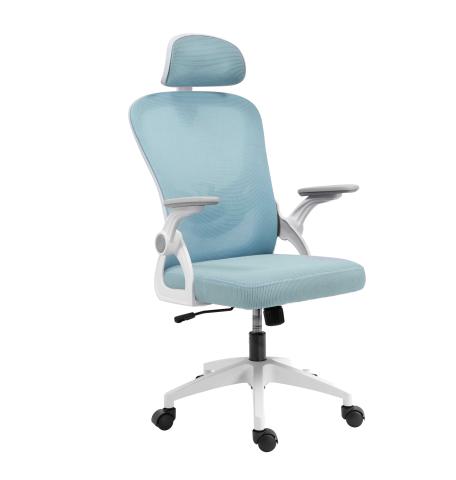 Sedia turchese Ergonomica da Ufficio con Altezza Regolabile Braccioli Pieghevoli