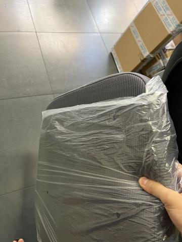 Sedia Grigia Ergonomica da Ufficio con Altezza Regolabile Braccioli Pieghevoli