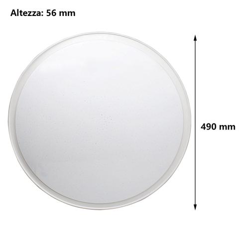 Plafoniera a Soffitto 80W Rotonda Scintillante Effetto Stella 3000k-4200k-6400k