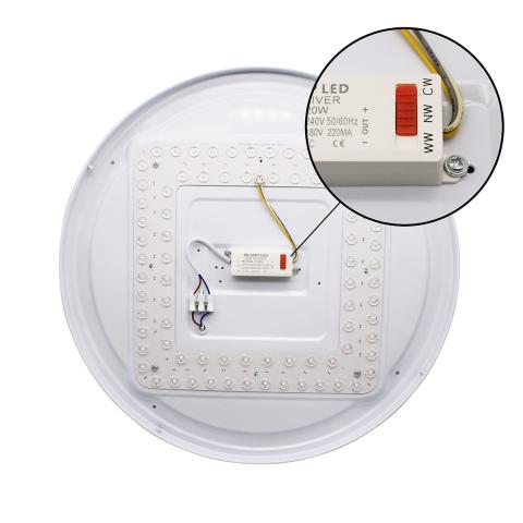 Plafoniera LED a Soffitto 80W Rotonda Bordo Grigio Switch 3000k-4200k-6400k