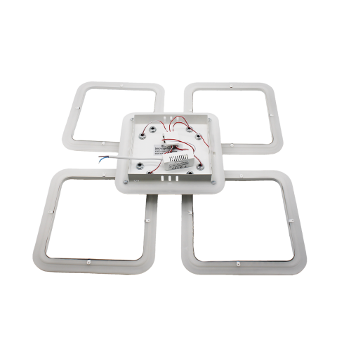 Lampadario Plafoniera 62W LED Moderna a Quattro Moduli Quadrati 4200K V635