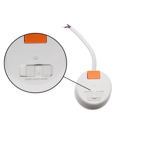 Faretto LED 9W 220v Rotondo Bianco Switch Satinato Adatto a Tutte le Ghiere GU10