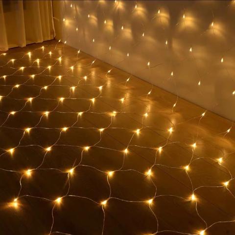 Ghirlanda LED 220V 3x2M Luci di Decorazoini a rete 320led IP65 Luce Calda