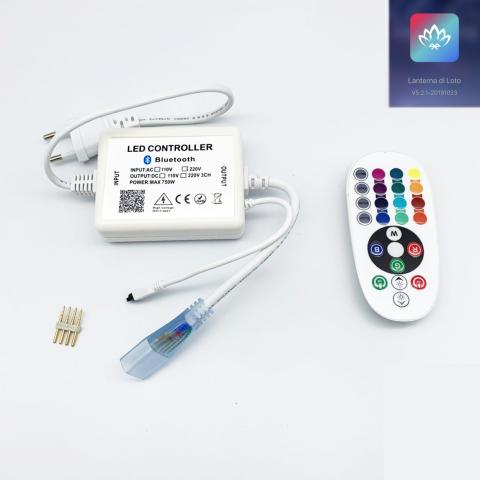 Controller centralina RGB Bluetooth / telecomando per striscia RGB 220v