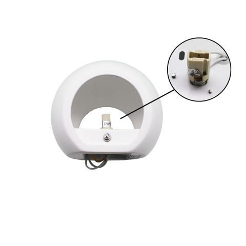 Applique da Parete in GESSO Bianco Doppia Luce attacco G9 LAMPADINA NON INCLUSA