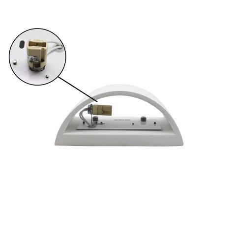 Applique da Parete GESSO Curva Doppia Luce attacco G9 LAMPADINA NON INCLUSA