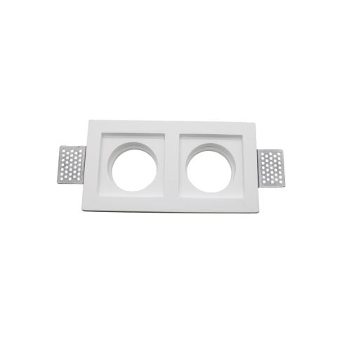 Portafaretto in gesso a scomparsa rettangolare attacco GU10 incluso Fi-GESSO-16