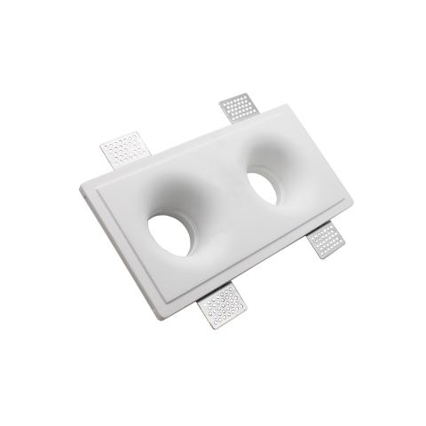 Portafaretto in gesso a scomparsa rettangolare attacco GU10 incluso Fi-GESSO-17