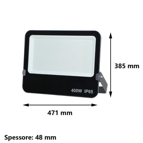 Faro proiettore a LED 220V 400W IP65 da esterno con staffa FP21-400W