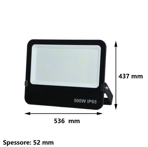 Faro proiettore a LED 220V 500W IP65 da esterno con staffa FP22-500W