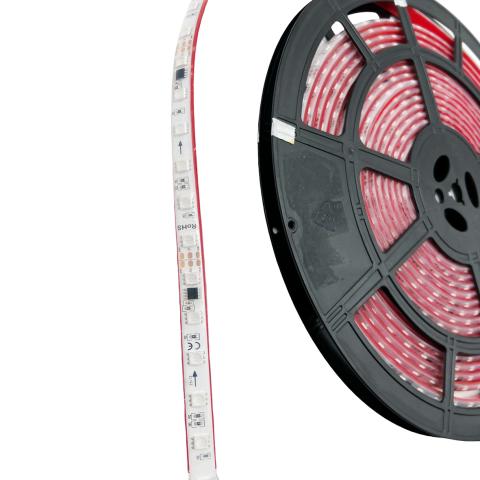 BOBINA 50M STRISCIA LED RGB 220V 7.5W/M 60LED/M TELECOMANDO ORIGINALE INCLUSO
