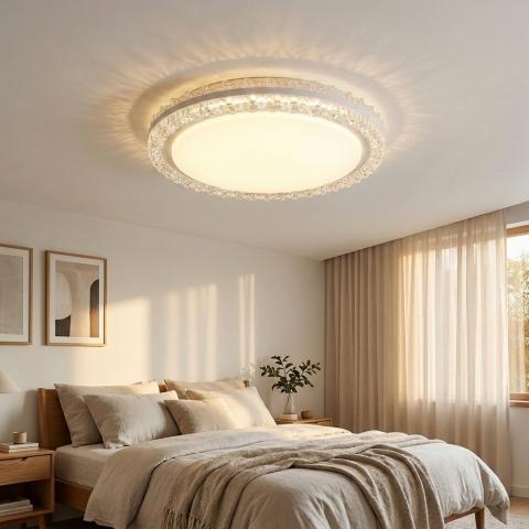 Plafoniera a Soffitto LED 48W Brillante Rotonda 50cm Switch 3000k-4200k-6400k