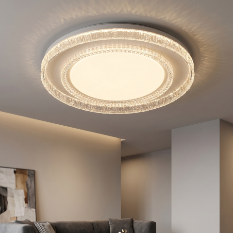 Plafoniera a Soffitto LED 48W Brillante Rotonda 50cm Switch 3000k-4200k-6400k
