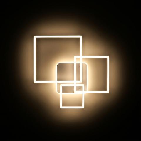 Lampadario Plafoniera Quadrata 70W LED Moderna Design Switch V640