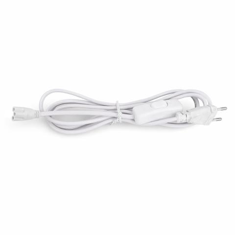 Cavo Alimentazione con interruttore jack da 3pin per Reglette T5 bianco 220v