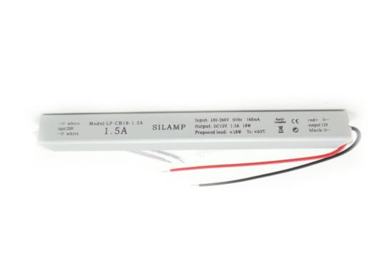 Trasformatore LED 18W 12v DC per strisce lampadine LED 1.5A KSR-18W