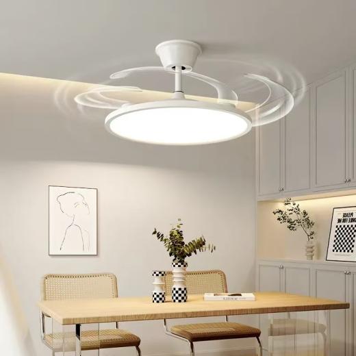 Ventilatore Silenzioso da Soffitto con Luce LED Naturale e Telecomando 48W
