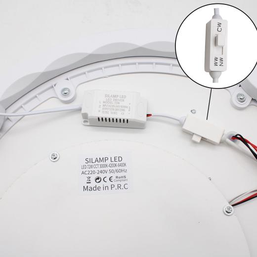Plafon LED de Techo 72W Redondo Eclipse Switch 3000k-4200k-6400k