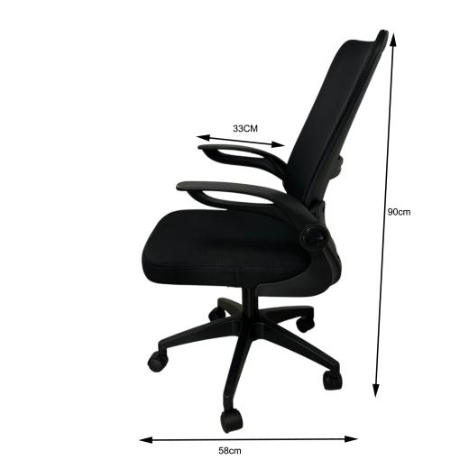 Sedia Ergonomica da Ufficio Scrivania con Altezza Regolabile Nero SEDIAS2-1