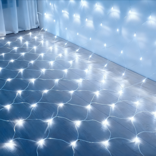 Girlande mit 14 anhÃ¤nger 140 led IP44 Kaltes licht 3 m GHI-140LED-WH
