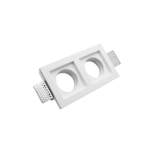 Portafaretto in gesso a scomparsa rettangolare attacco GU10 incluso Fi-GESSO-16