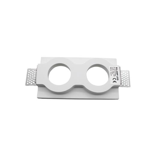Portafaretto in gesso a scomparsa rettangolare attacco GU10 incluso Fi-GESSO-16