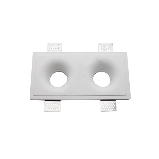 Portafaretto in gesso a scomparsa rettangolare attacco GU10 incluso Fi-GESSO-17