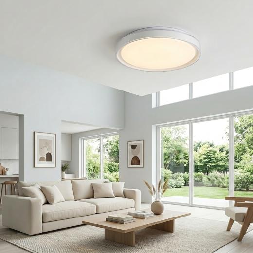 Plafoniera Moderna a Soffitto LED 30W Rotonda 40cm Switch 3000k-4200k-6400k