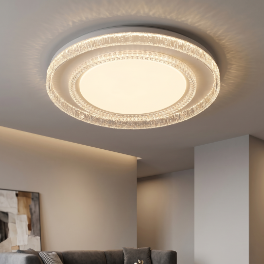 Plafoniera a Soffitto LED 48W Brillante Rotonda 50cm Switch 3000k-4200k-6400k