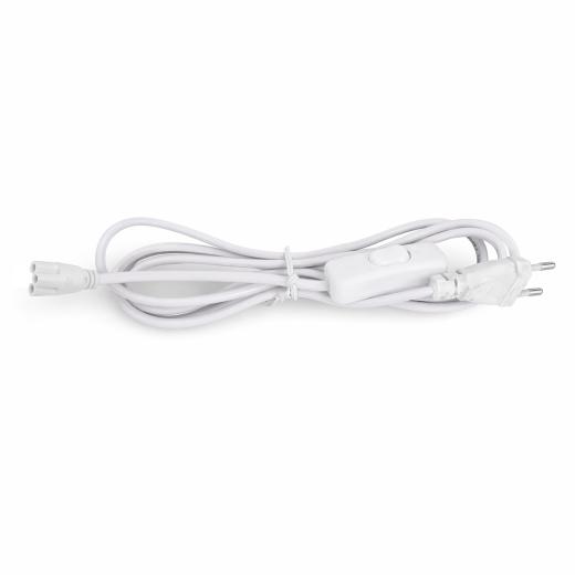 Cavo Alimentazione con interruttore jack da 3pin per Reglette T5 bianco 220v
