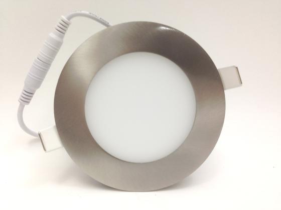 Faretto LED da incasso 6W rotondo slim argento diametro 12cm F.I.107-115mm