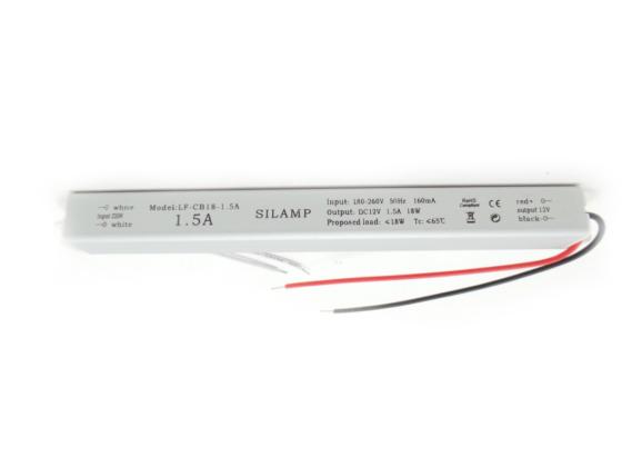 Trasformatore LED 18W 12v DC per strisce lampadine LED 1.5A KSR-18W