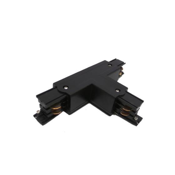 Connettore a T Binario Trifase LED Nero A21-TRI-NERO-T