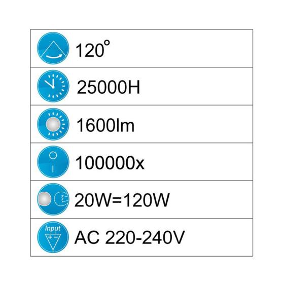 Plafoniera Esterno IP65 20w Led Parete OVALE Lampada Led PE-3-20W Tartaruga