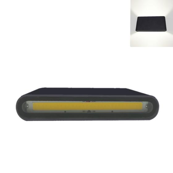 LAMPADA APPLIQUE LED COB DA PARETE 220V 12W NERO DOPPIO LUCE IP 65 DA ESTERNO