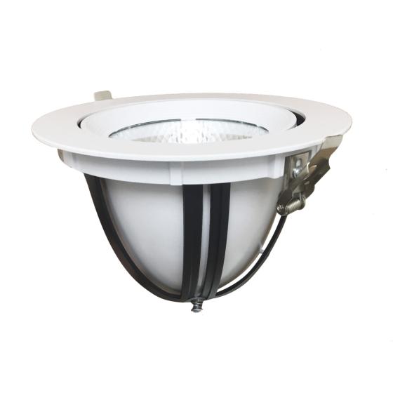 Faro LED COB 40W a incasso rotondo Orientabile 220v F.I.180-185mm