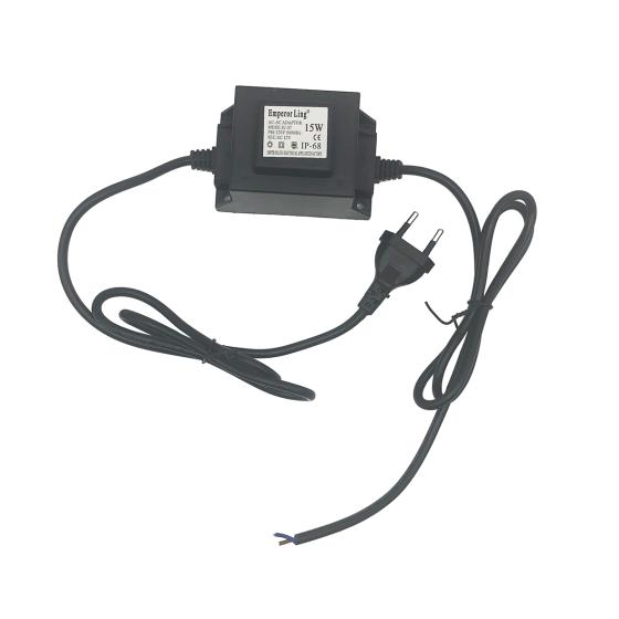 Faretto LED 12V 12w Con Trasformatore piscina Fontane Impermeabile Luce Calda