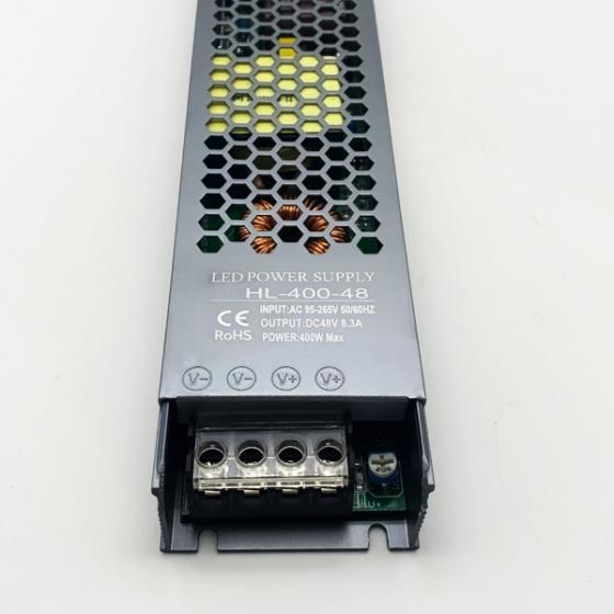 Kit Trasformatore LED 400W 48v e Connettore cavi scoperti per Binario Magnetico