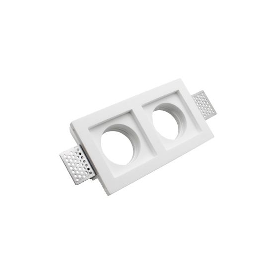 Foco de yeso empotrable rectangular, casquillo GU10 incluido - Fi-GESSO-16