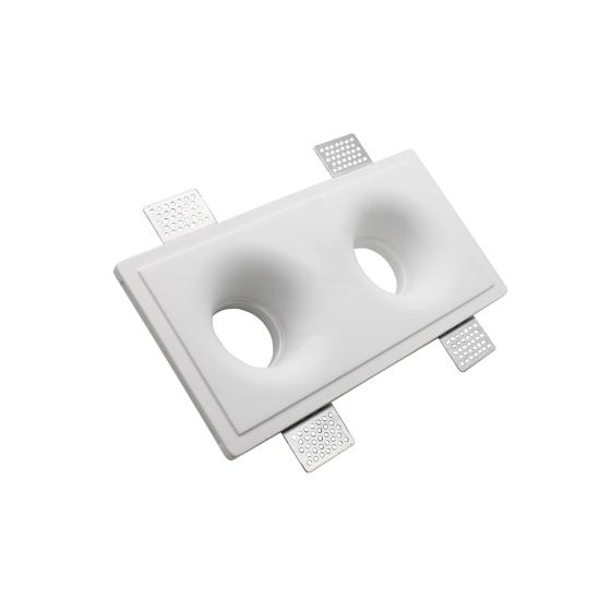 Foco de yeso empotrable rectangular, casquillo GU10 incluido - Fi-GESSO-16