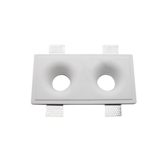 Foco de yeso empotrable rectangular, casquillo GU10 incluido - Fi-GESSO-16