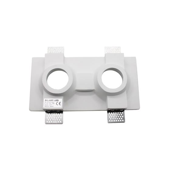 Foco de yeso empotrable rectangular, casquillo GU10 incluido - Fi-GESSO-16