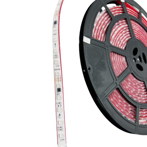 Striscia LED RGB Dinamico 24V IP68 Professionale 10 Metri Trasformatore incluso