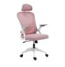 Chaise de Bureau Ergonomique Rose Ã  Hauteur RÃ©glable avec Accoudoirs Relevables